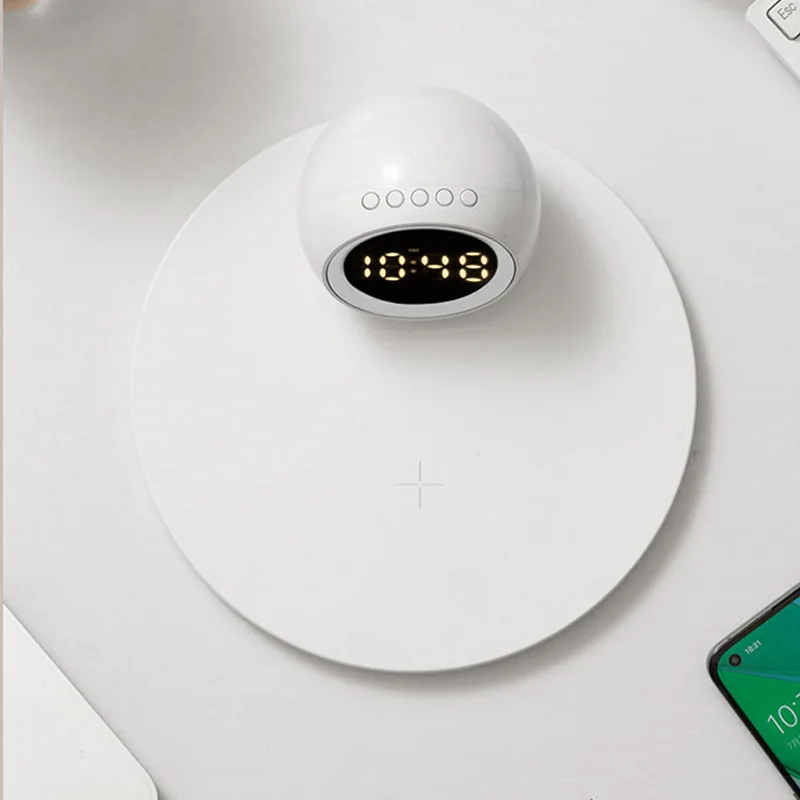 Wireless fast charging is suitable for Apple Huawei clock mobile phone wireless charging night light business gifts