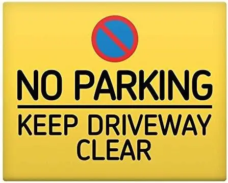 Señal Metálica de Calle de 8x12 Pulgadas: No Estacionar, Mantener el Paso Libre, Seguridad en el Hogar, 35926
