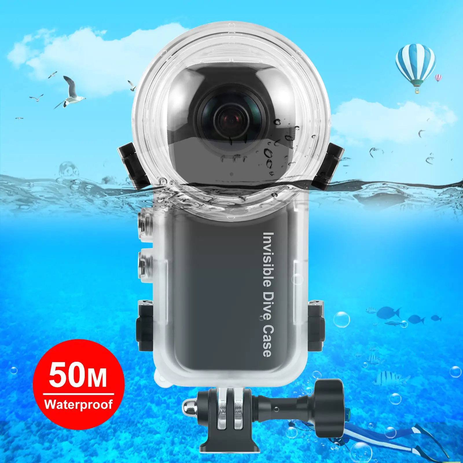 PULUZ 50m Wasserdichtes, Versiegeltes Tauchgehäuse für Insta360 X4 Unterwasser-Schutzhülle Sport-Action-Kamera-Zubehör – Detail 3