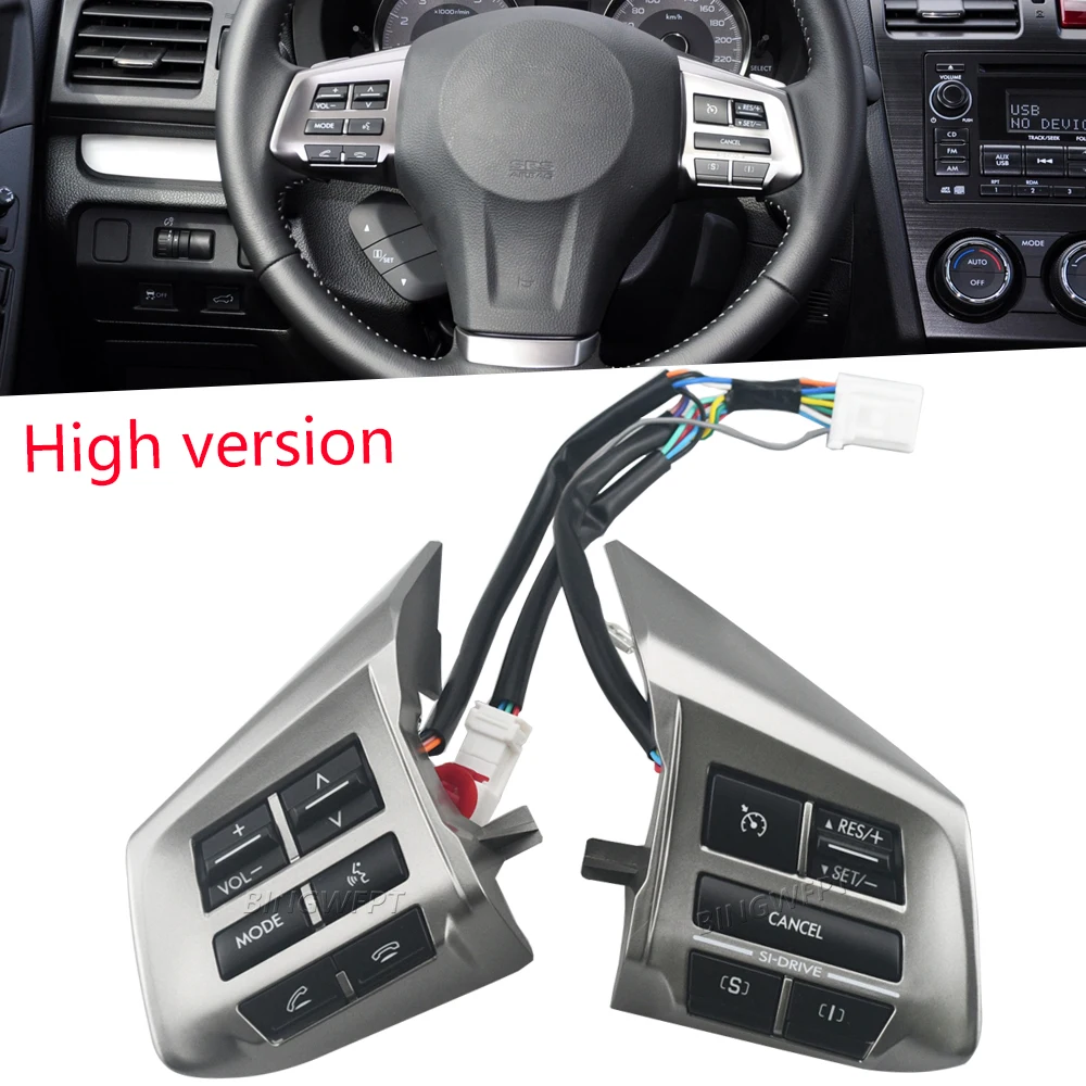 High Version Cruise Control Switch For Subaru XV Legacy IMPREZA 2012 2013 2014 Steering Wheel Volume Phone Bluetooth Button