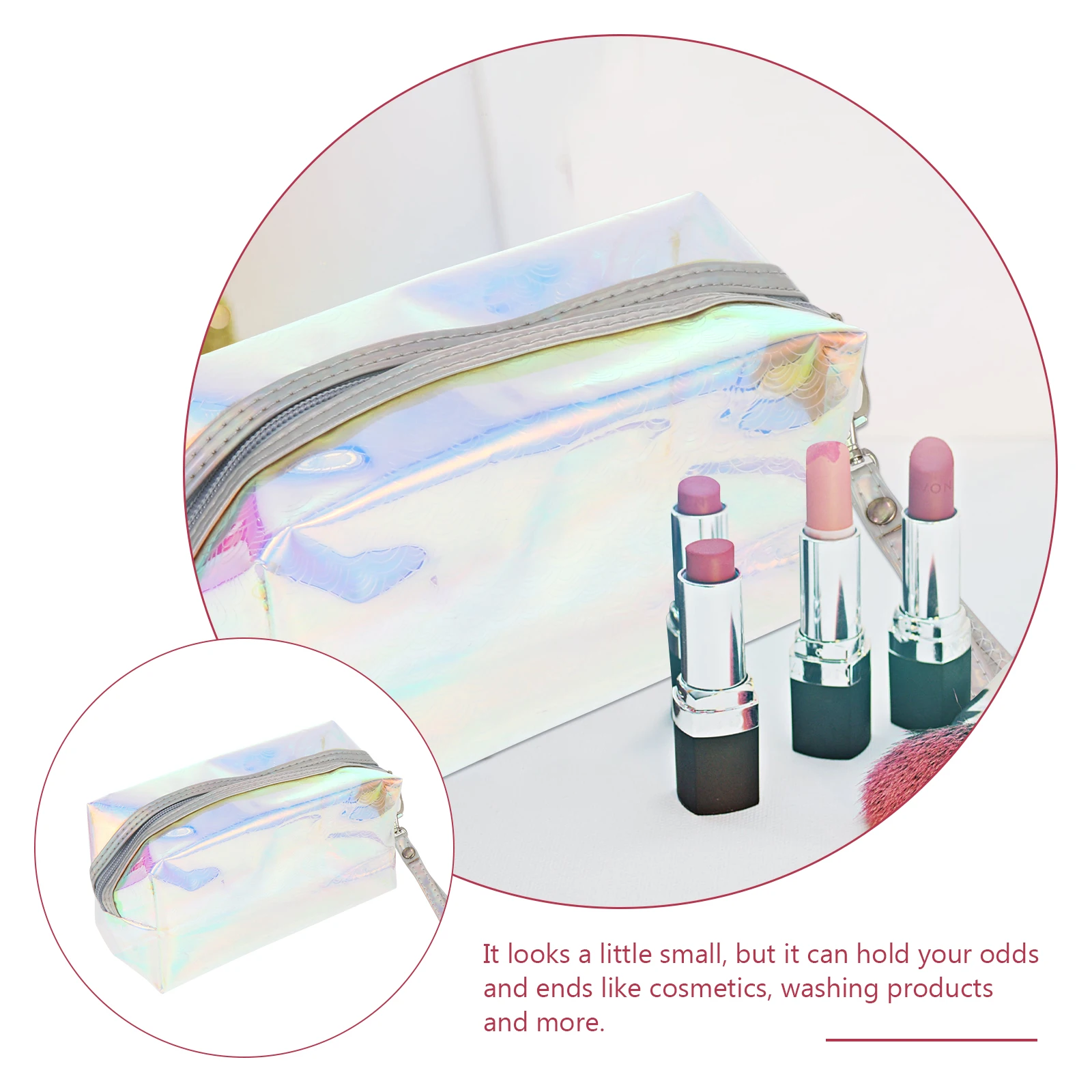 

PVC Bag Small Portable Makeup Organizer Toiletry Pouch Travel Wash Bag for Camping Gym Outdoor Activities