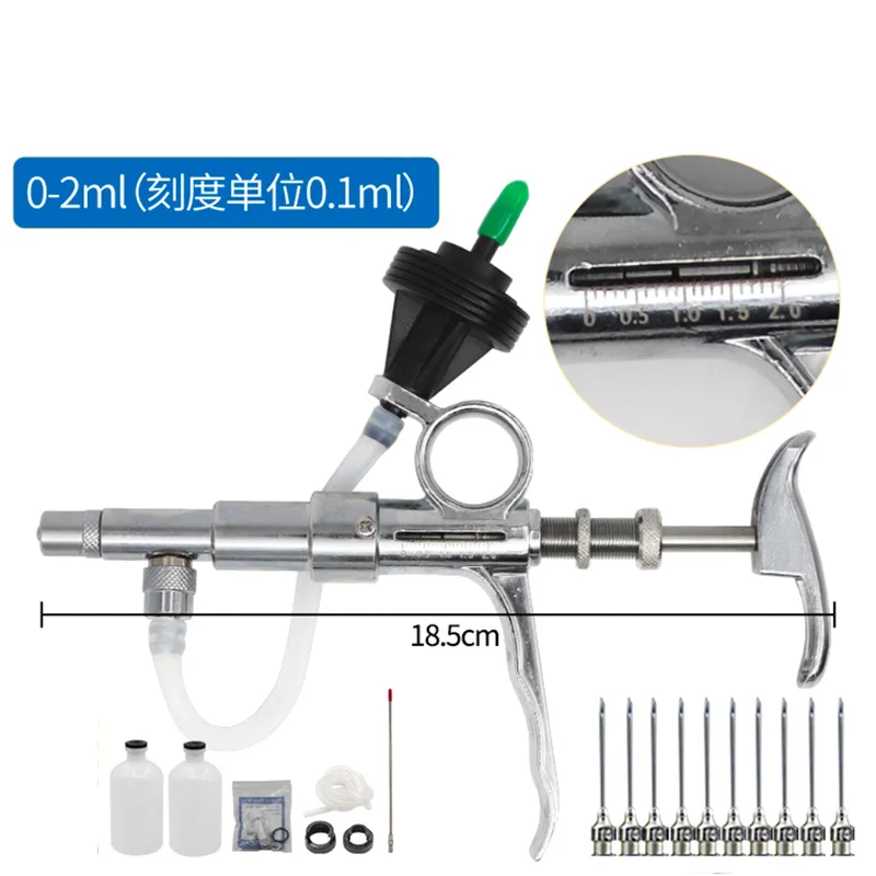 0.5-iniettore automatico di siringhe del metallo degli strumenti della siringa continua 5Ml per la bottiglia animale della siringa del virus del