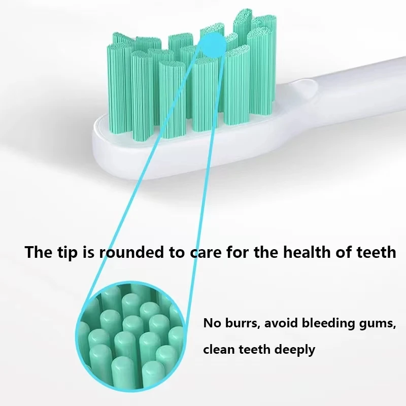 Replacement Brush Heads For xiaomi Mijia T300/T500/T700 Sonic Electric Toothbrush Soft Bristle Nozzles with Caps Sealed Package image 3