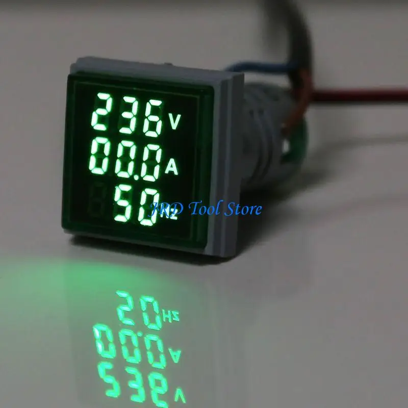 A2UD 3 in 1 Square Digital ACPanel Ammeter Voltmeter Frequency HZ HertzMeter