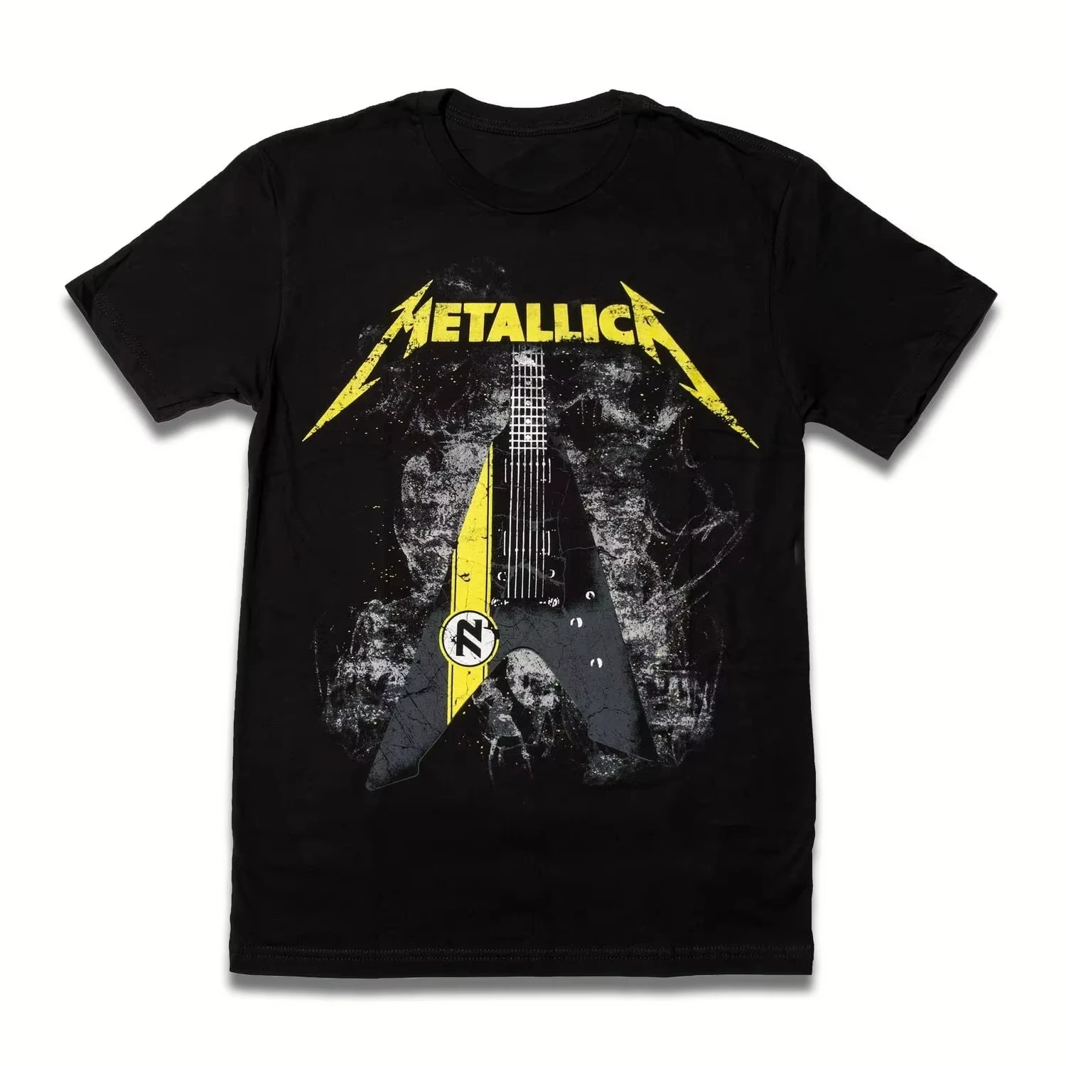 Metallica - Electric Guitar Graphic Men's T-Shirt Cotton Unisex O-Neck Short Sleeve Oversized Y2k Streetwear Fan Gifts Tee