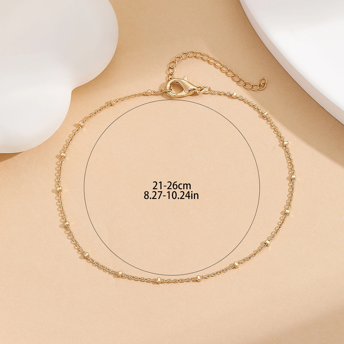 Chandler Round Bead Ankle Chain Simple Jewelry Birthday Party Gifts for Women Girls