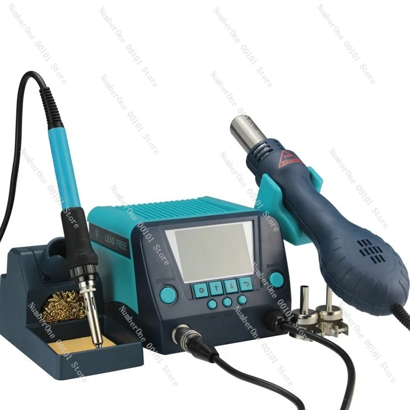 2 In 1 Digital Soldering Rework Station Constant Temp Hot Air Gun Kit For Electronics Repair Soldering