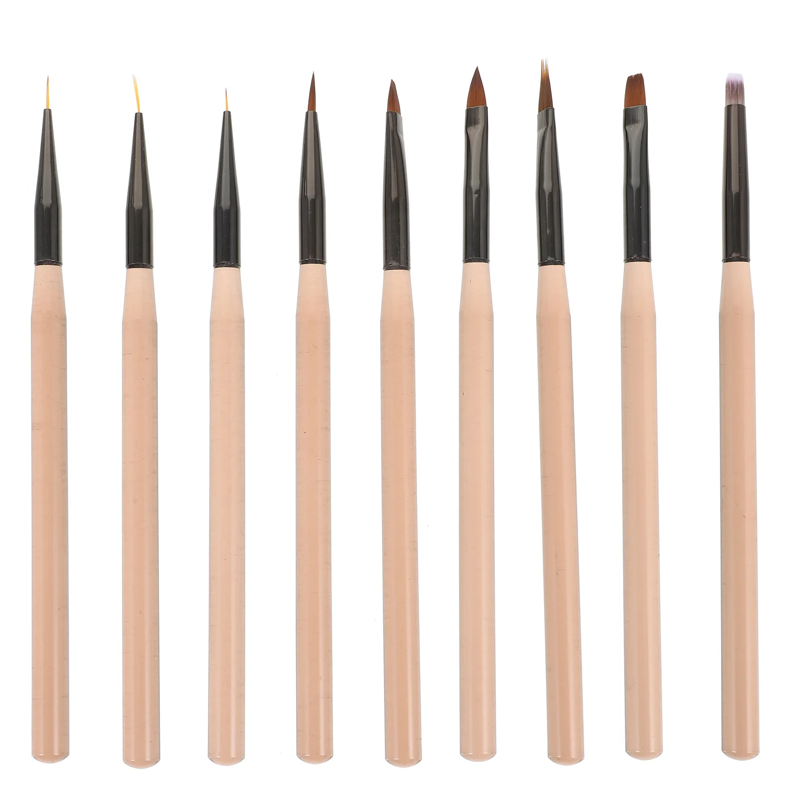 Ensemble de stylos à revêtement pour Nail Art, pinceaux fins de précision pour peinture des ongles, dessin au trait, outils de manucure, accessoire de beauté pour femmes, 9 pièces