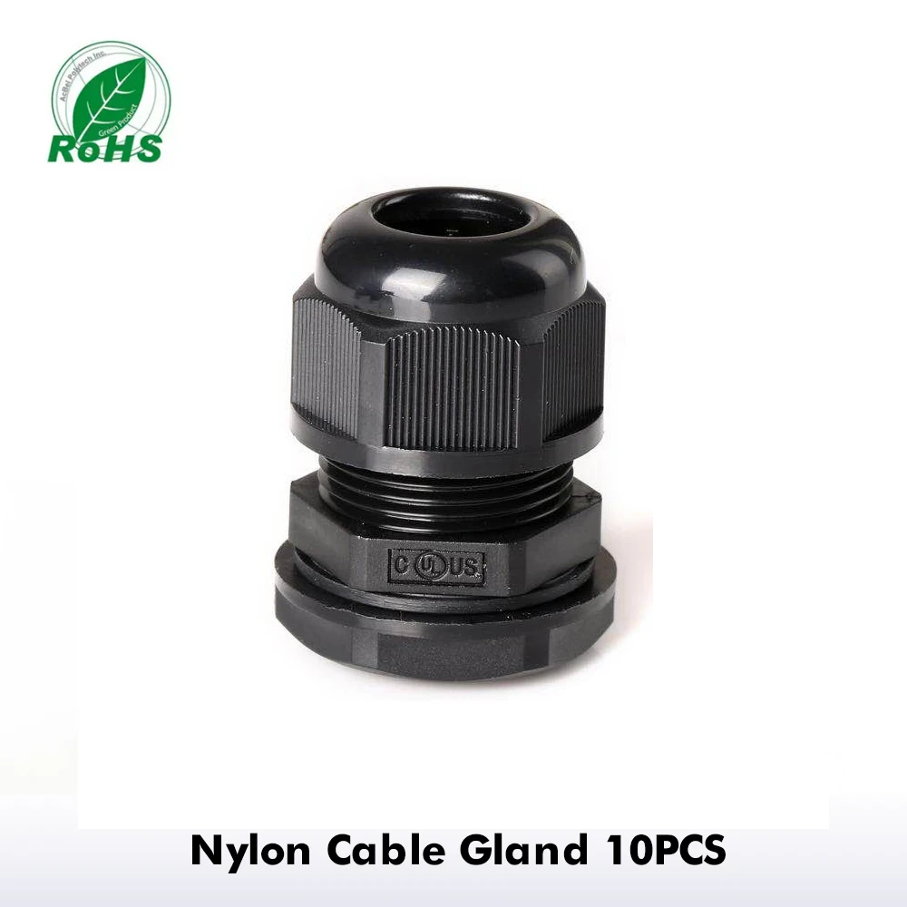 

10Pcs Waterproof Cable Gland Nylon Joint IP68 PG7 For 3-6.5mm Plastic Black White PG13.5 Cable Locking Connector PG7 PG19 PG11
