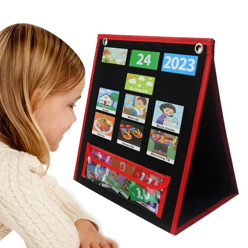 Visual Schedule For Kids Daily Routine Chart With 118 Cards Calendar Pocket Autism Learning Behavioral Tool School Toys