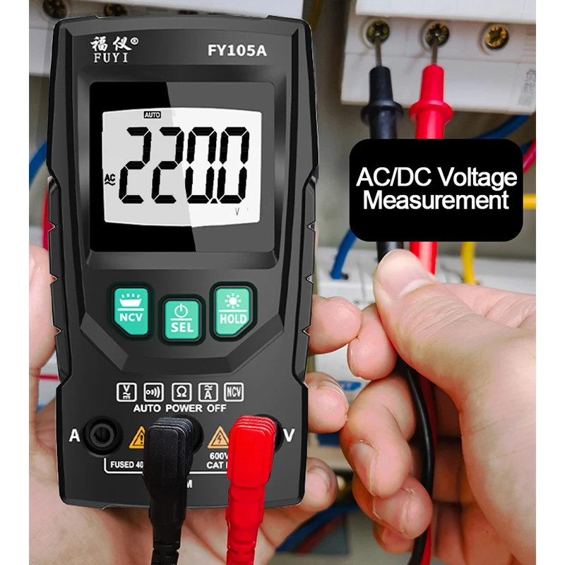 Multimetro Digital Profesional inteligente Tester AC DC Voltage Current Auto Range High Precision Ohm Hz NCV Digital Multimeter
