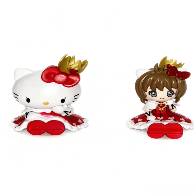 MINISO サンリオ カワイイ キティフィギュア：キルミ、ヤミガミ、サクラ 座り姿フィギュア、回転人形マシンアクセサリー、誕生日プレゼント