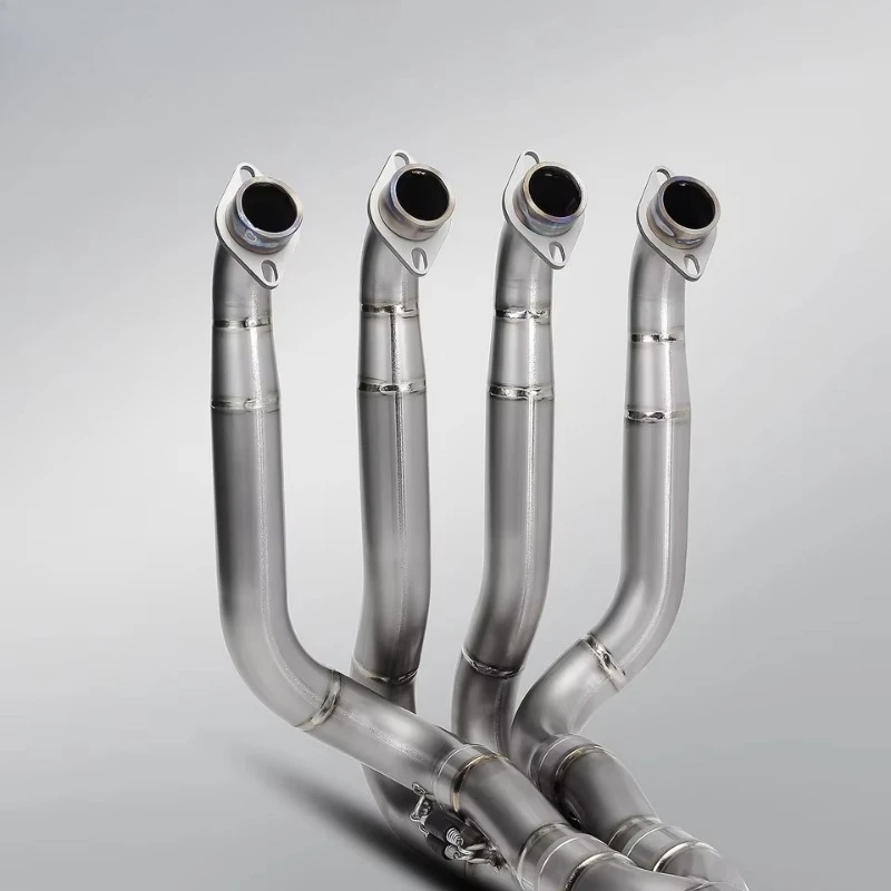 Forged Exhaust System For Motorcycle2020-2023 Titanium Alloy Carbon Motorcycle Exhaust System Header Collector Front Pipe Muffle