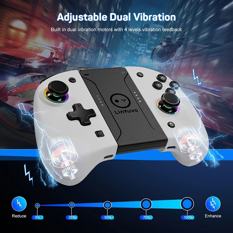 

New Ks42 Wireless Gamepad For Nintendo Switch Oled Gaming Switch Controller Bluetooth Wake Up 6-axis Joypad Metal Joystick