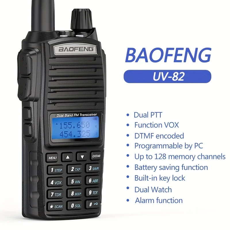 

Baofeng UV-82 Dual Band Ham Radio Two Way Radio 5W Uv 82 VHF UHF UV82 Outdoor Wireless Handheld Walkie-talkies Long Range