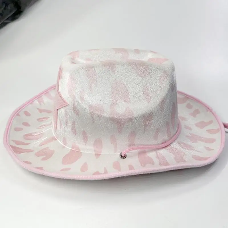 Sequins Cowboy Hat Cow Print Pink Cowgirl Hat 23