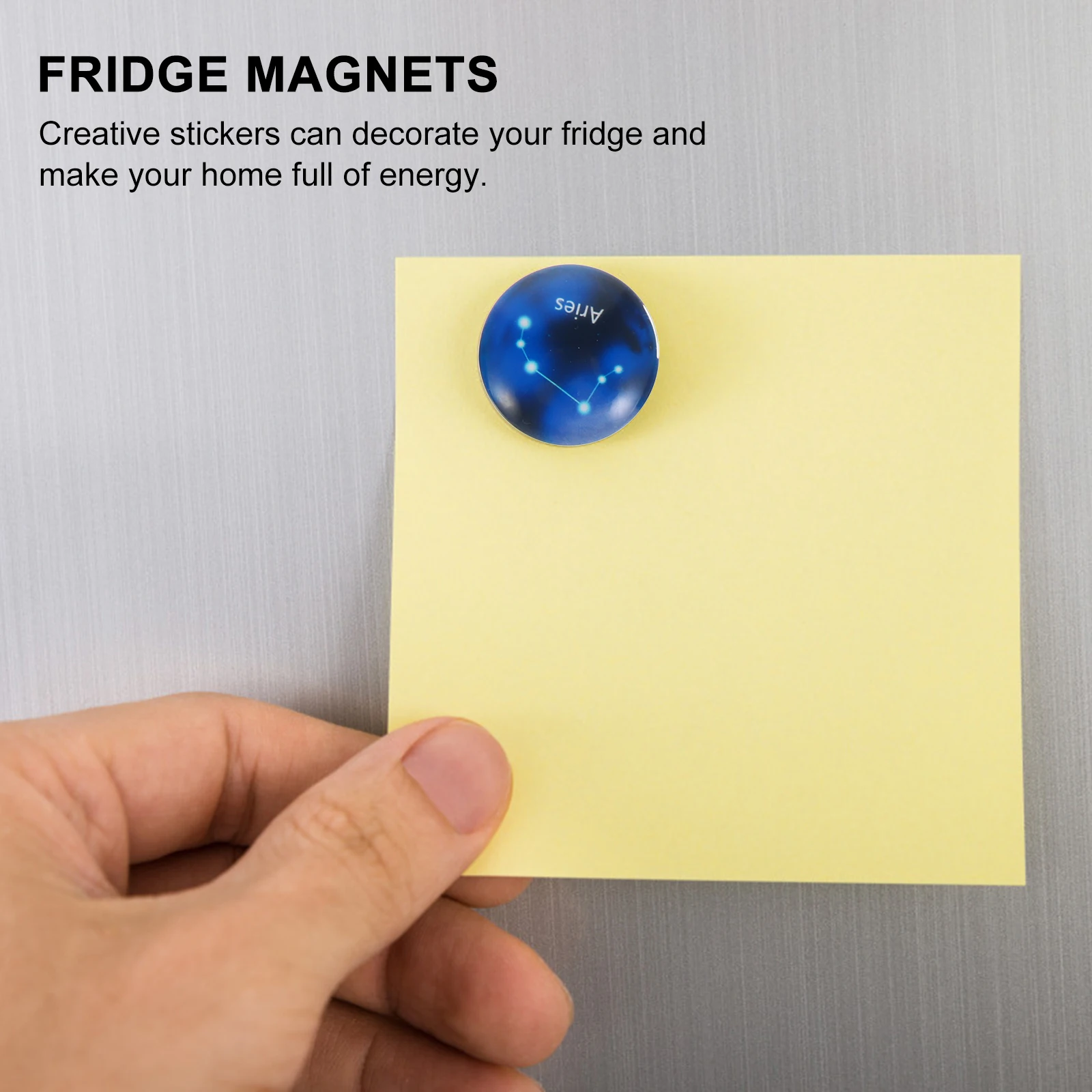 

12 Pcs Zodiac Magnetic Magnets Cute Refrigerator Fridge Crystal Kitchen Glass Decoration for Decorative
