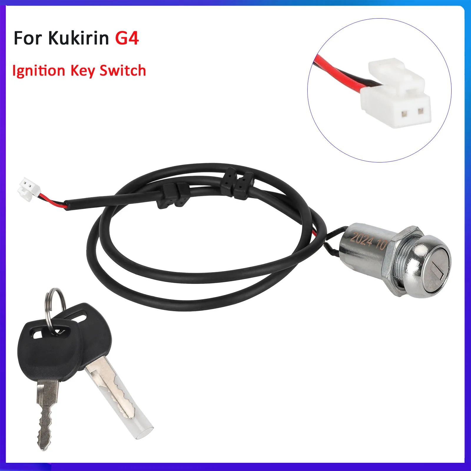 

Ключ зажигания для электрического скутера Kukirin G4, электрический дверной замок, переключатель с 2 ключами, противоугонные сменные аксессуары