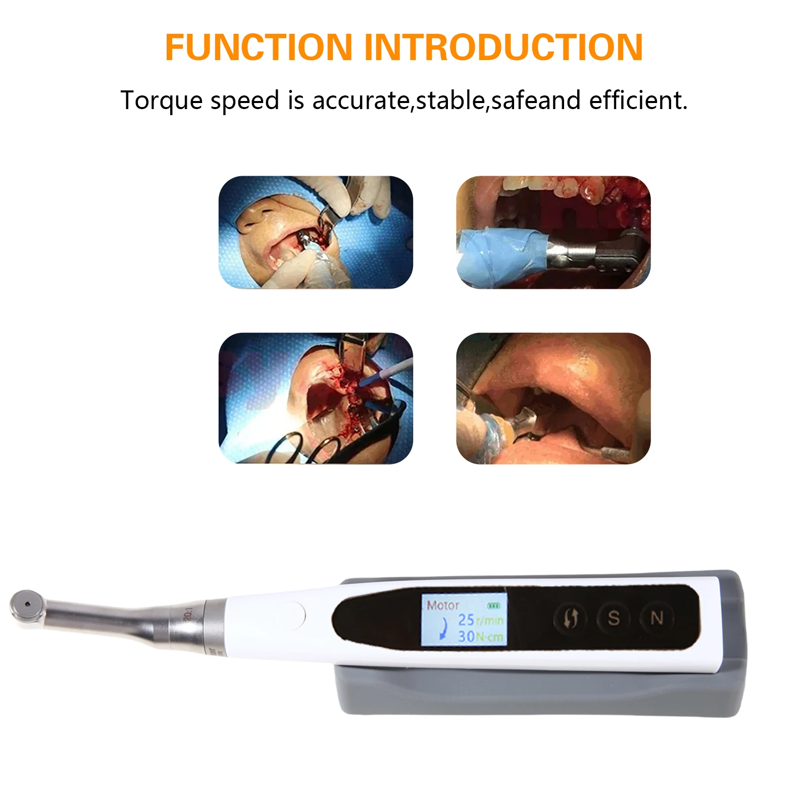 Universal Dental Electric Wireless Torque Driver Implant Torque Wrench 20:1 Push Button Contra Angle Driver Kit Dentistry Tools