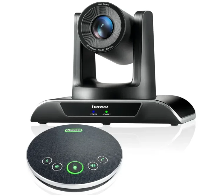 POPULAR GROUP Tenveo 20x Optical Zoom USB3.0 PTZ Camera Omni-directional Speakerphone Video Conference System