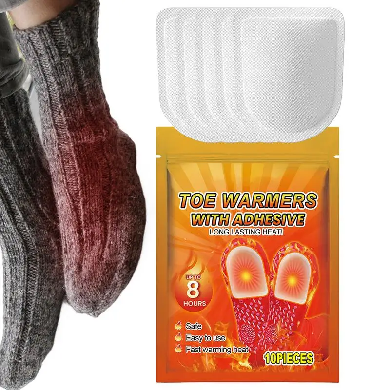 Foot Warmer Pads 10pcs Soft Instant Heating Adhesive Foot Warmer 8 Hours Heat Pads Comfortable Warmer Patches For Women