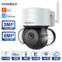 INQMEGA Graffiti Floodlight PTZ Camera 5MP Wifi TUYA Camera 3MP PTZ IP Camera Google Home Alexa Video Surveillance Camera CCTV