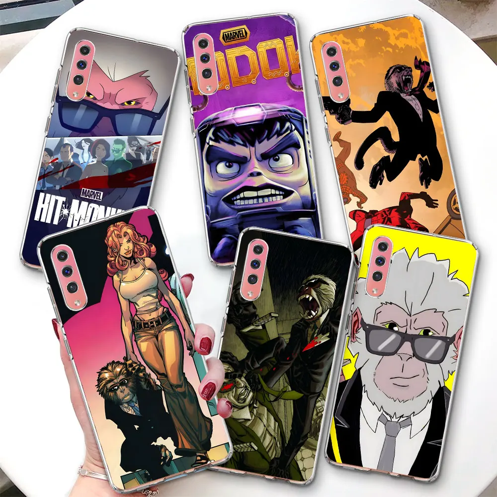 Super Hero Hit Monkey Phone Case for Samsung Galaxy A40 A20e A30s A7 A70 A70s A6 A8 A04s A50 A50s A9 A10 TPU Transparent Cover