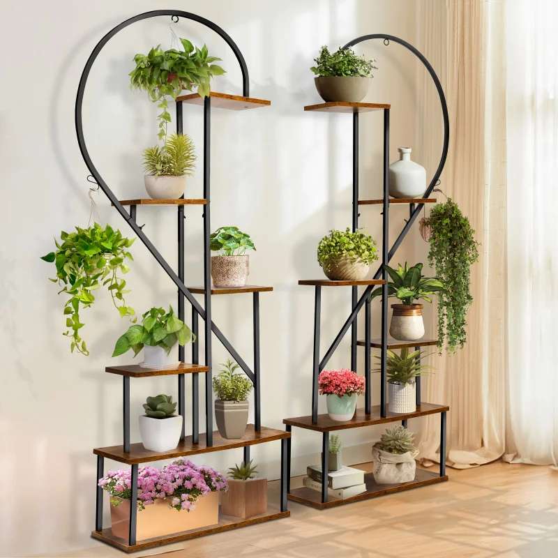 Custom.Houseplant Shelves - High 3/6 Storey Metal Supports Plants, Large Stand Display Racks Living Rooms, Terraces, Bal