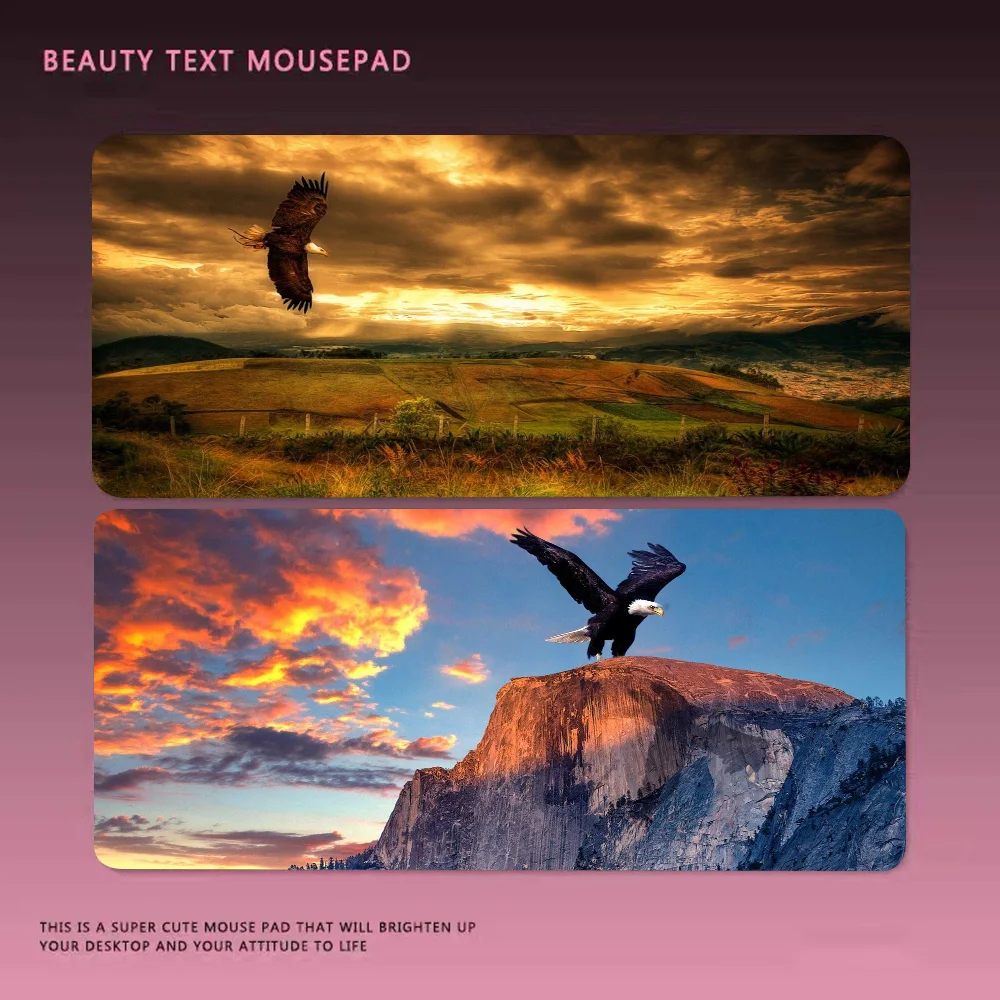 

Flying Bald Eagle Cool Office Mice Gamer Soft Mouse Pad Size For Game Keyboard Pad For Gamer