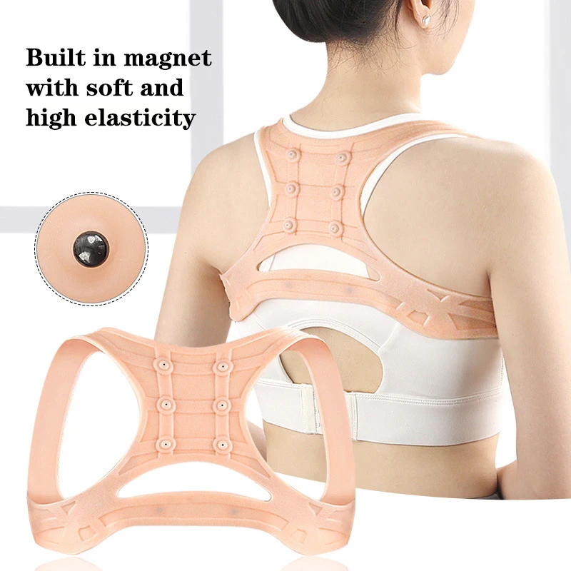 Magnetic Back Straightening Sitting Posture Correction Straps 8-Shaped Soft High Elasticity Straightening Belt