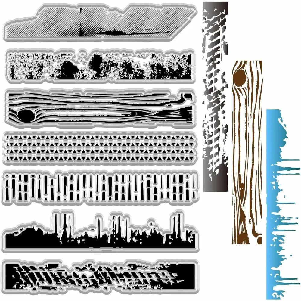 Kunststoffstempel für DIY Scrapbooking Fotoalbum Dekorative Kartenherstellung Stempelbögen Gemischte Formen 160x110mm