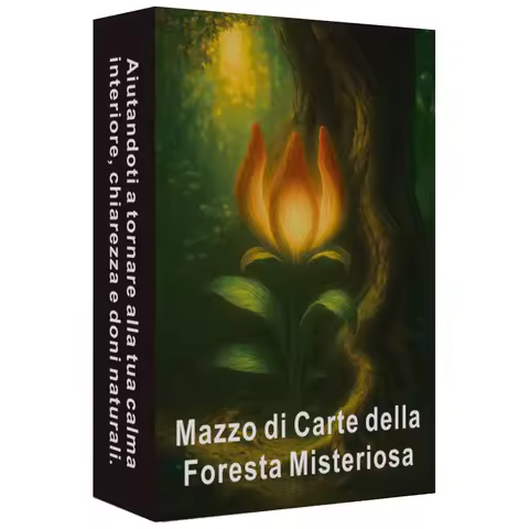Italian Forest Wisdom Oracle Cards, 48 PCS Mysterious Nature-Themed Deck for Meditation Clarity, and Self-Discovery, 12x8cm