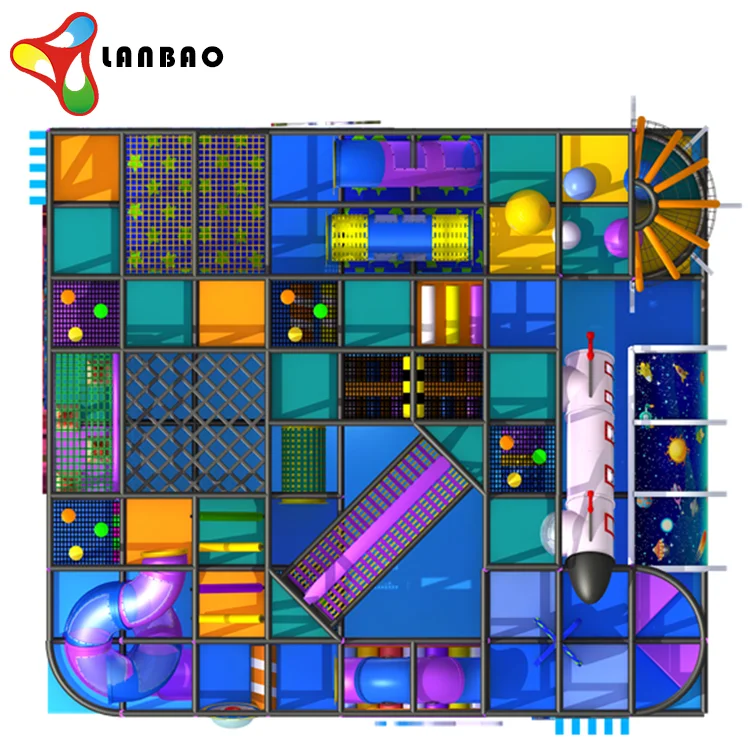 حار بيع الملاهي التجارية متعددة الوظائف معدات الملعب للأطفال لعب الأرض الشريحة الداخلية للأطفال