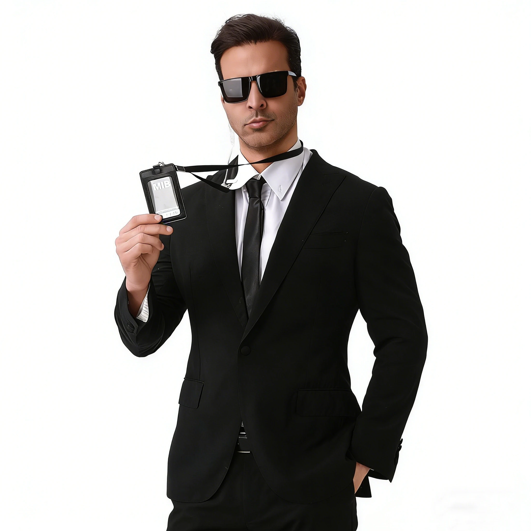 IZoeL Kit Accessoires Agent Secret MIB – Lunettes, Oreillette, Badge, Carte, Lampe – Déguisement Homme Femme Pour Carnaval Et Fêtes
