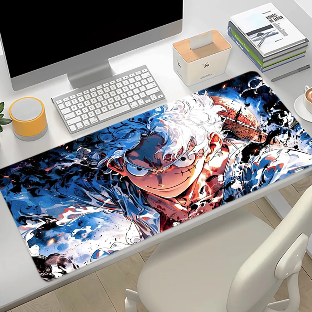 Mouse Pad Cool Anime Gamer Home Computer Mousepad XXL O-One Piece Luffy Keyboard Pad Gaming Carpet Non-Slip Office Mouse Mats