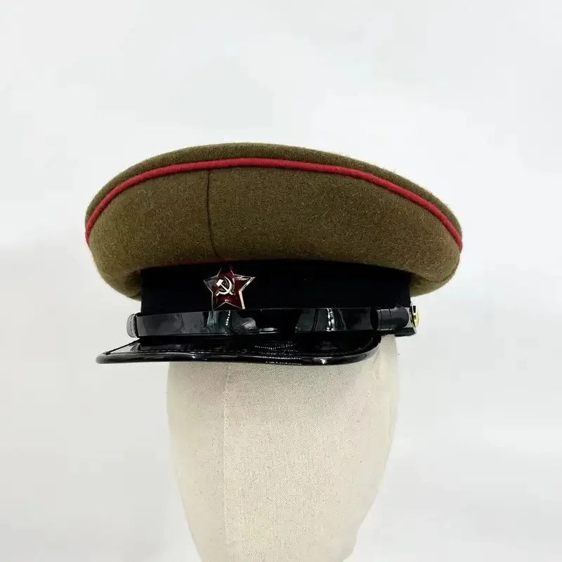 Soviet Political Commissar Hat NKVD Upgraded Big Eaves Hat Soviet Ministry of Internal Affairs Uniform Hat Military Hats