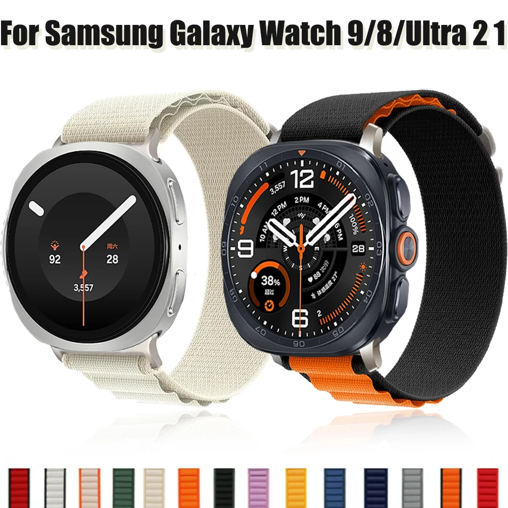 Alpine Loop Nylon Strap for Samsung Galaxy Watch 9/8 40mm 44mm/8 Classic 46 Breathable Wristband for Galaxy Watch Ultra 2 1 47mm
