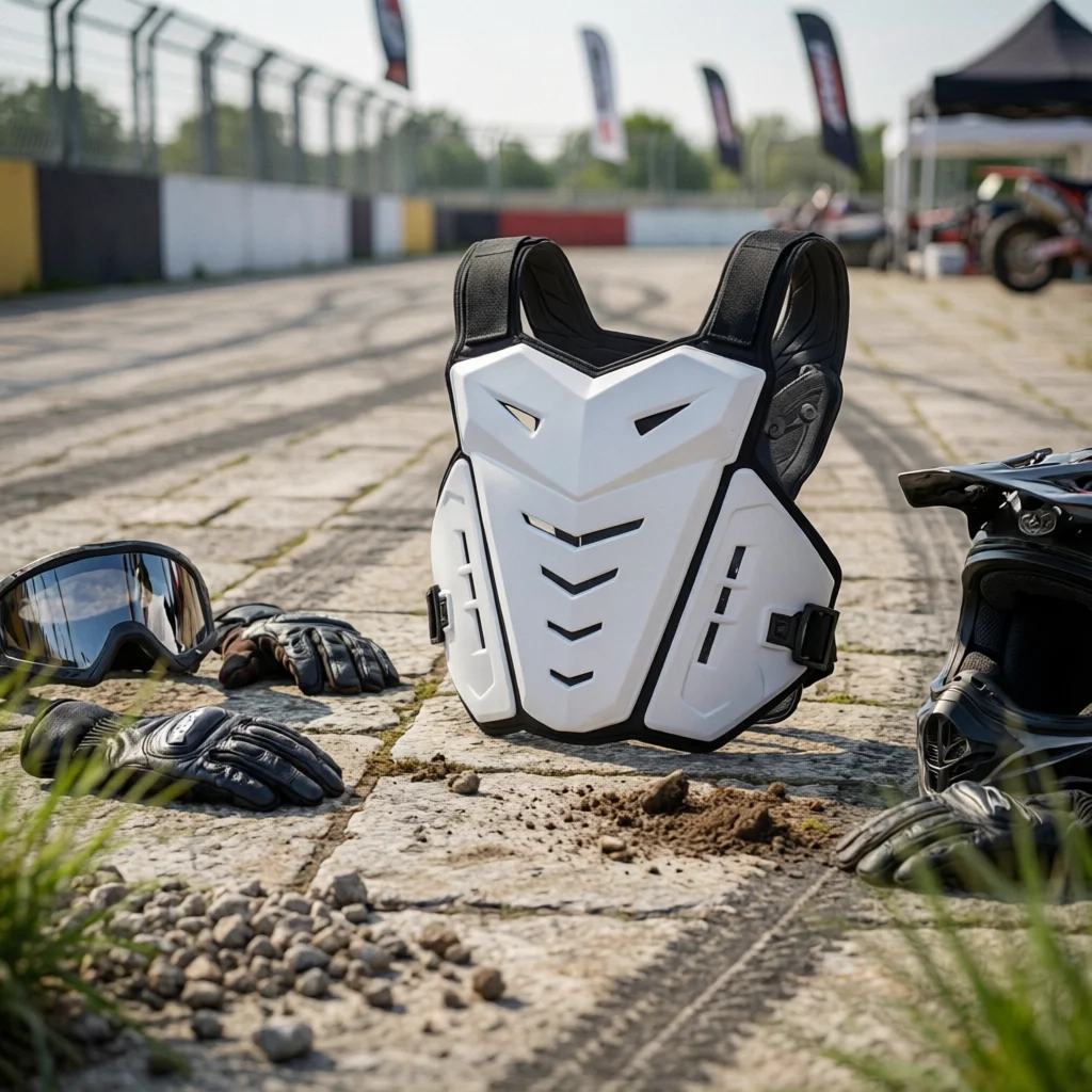 Motorcycle Chest Protector Vented Motorcycle Protective Gear Vest with Adjustable Straps Chest Protector Vest Lightweight
