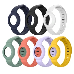 Anti-Lost Silicone Band Bracelet Protective Case for -Apple AirTag for Children , Adjustable Wristband for Children