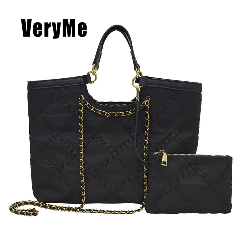 VeryMe 2022 Luxury Designer Shoulder Women\'s Bag Solid Color Large Capacity Crossbody Pack Quality Female Handbag Bolsa Feminina