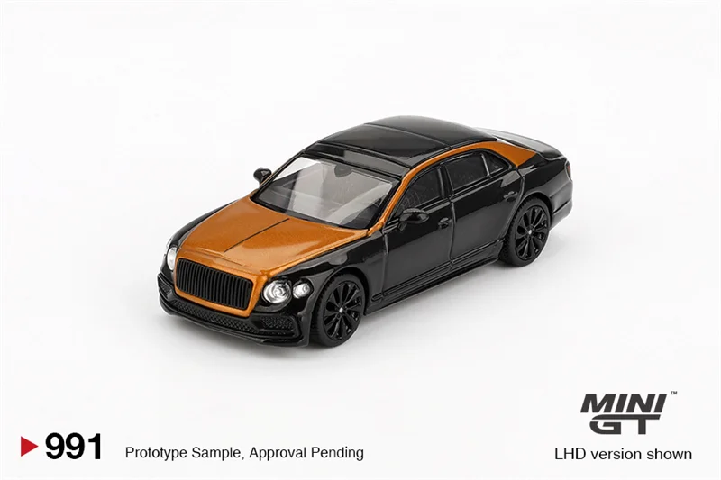 

Литая под давлением модель автомобиля MINI GT 1:64 Flying Spur Orange Black 991