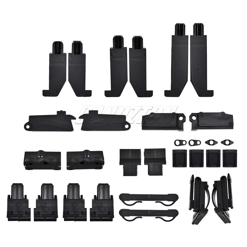 For Fiat 500C 500 Convertible Kit UK 30 Pcs Upgraded Soft Top Roof Repair Slider Clip Hood Parts Black 9099898 car accessories