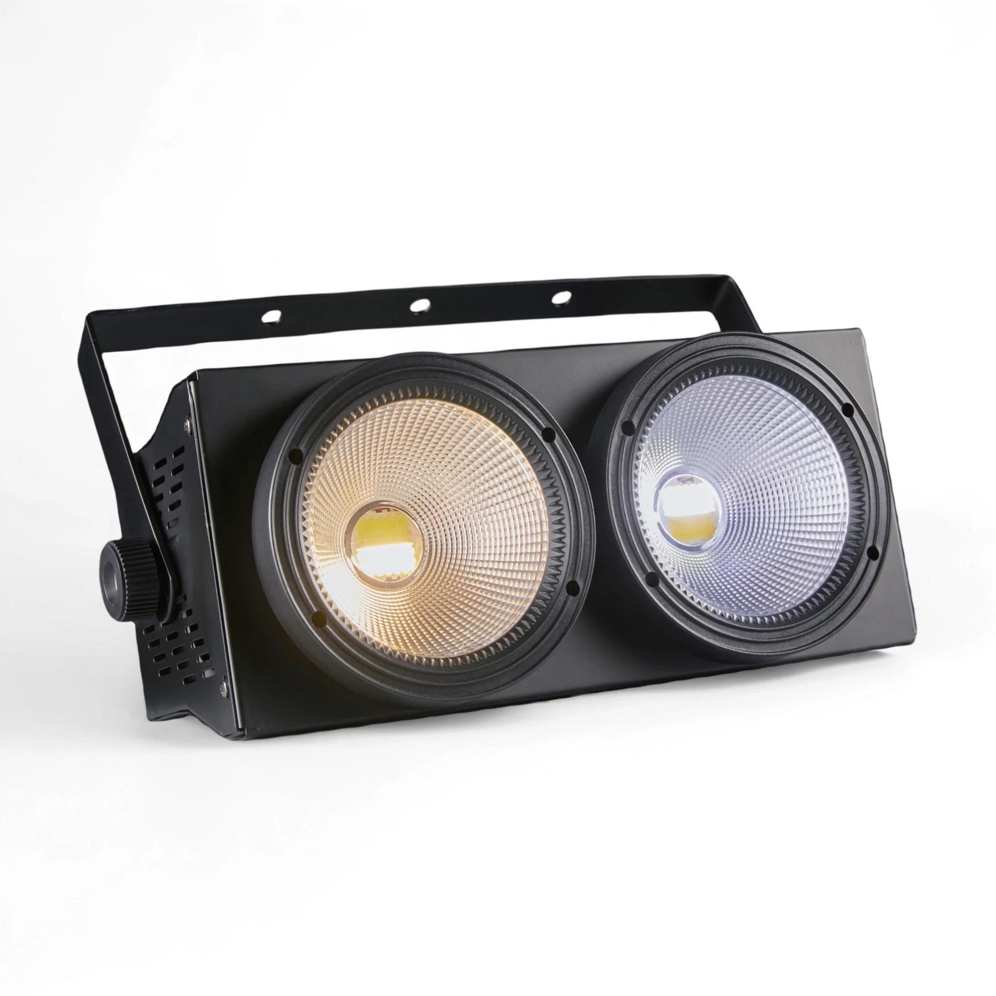 2 Eyes Audience 200W LED 2IN1 COB Cool Warm White Lighting 2X100W Blinder Lighting Wedding Party Bar DMX Christmas Lights