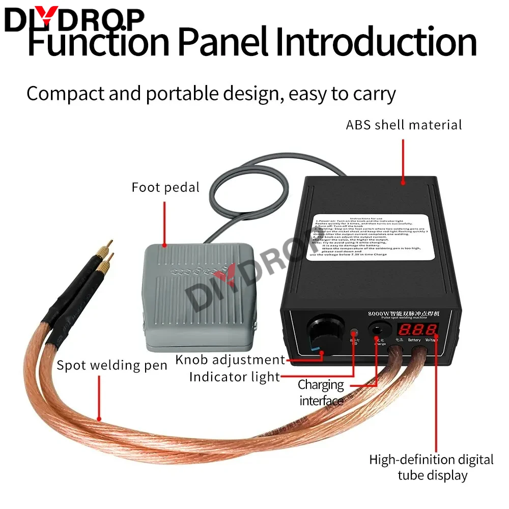 Mini Kit de soldador por puntos de 8000W, Automat DIY para paquete de batería 18650, máquina de soldadura por puntos portátil, bolígrafo para tira