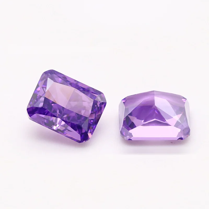 5A+ Quality Luxurious Octangle Ice Cut Cubic Zirconia Stones Loose Various 6 Colors Pink CZ Zirconia Gemstone For Jewelry Making