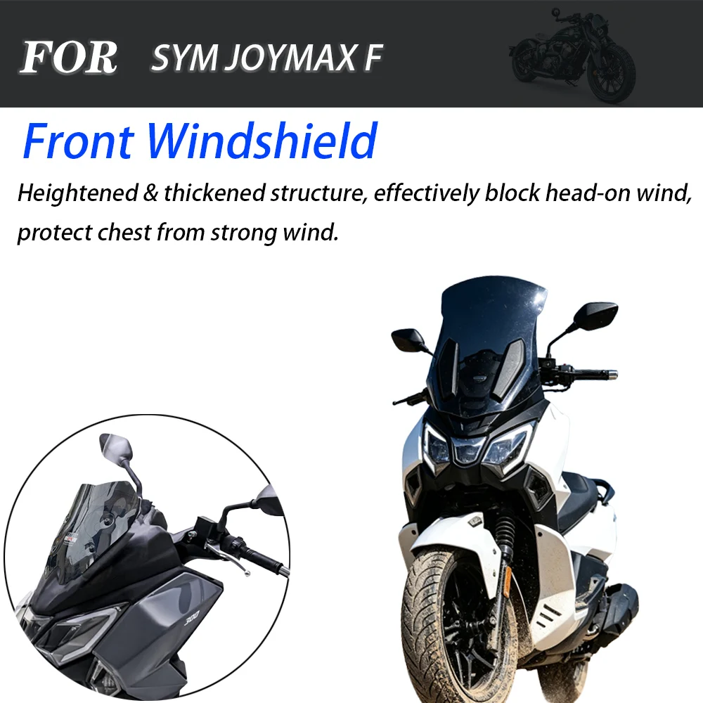 Racing Chest‑Protection Front Windshield Visor Wind Deflector Panel Fit SYM JOYMAX F Scooter Modification Accessories