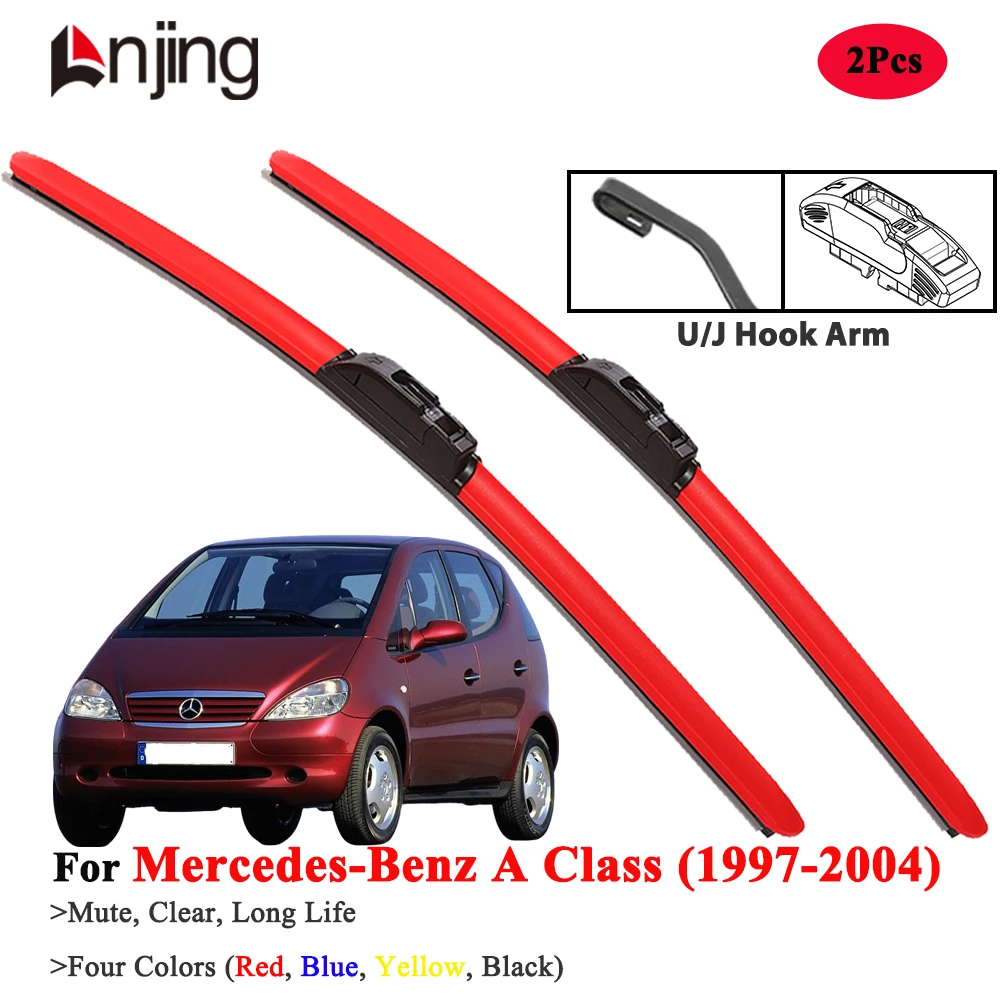 

LNJING Colorful Wiper Blades For Mercedes Benz A Class A140 A160 A170 A190 A210 1997-2004