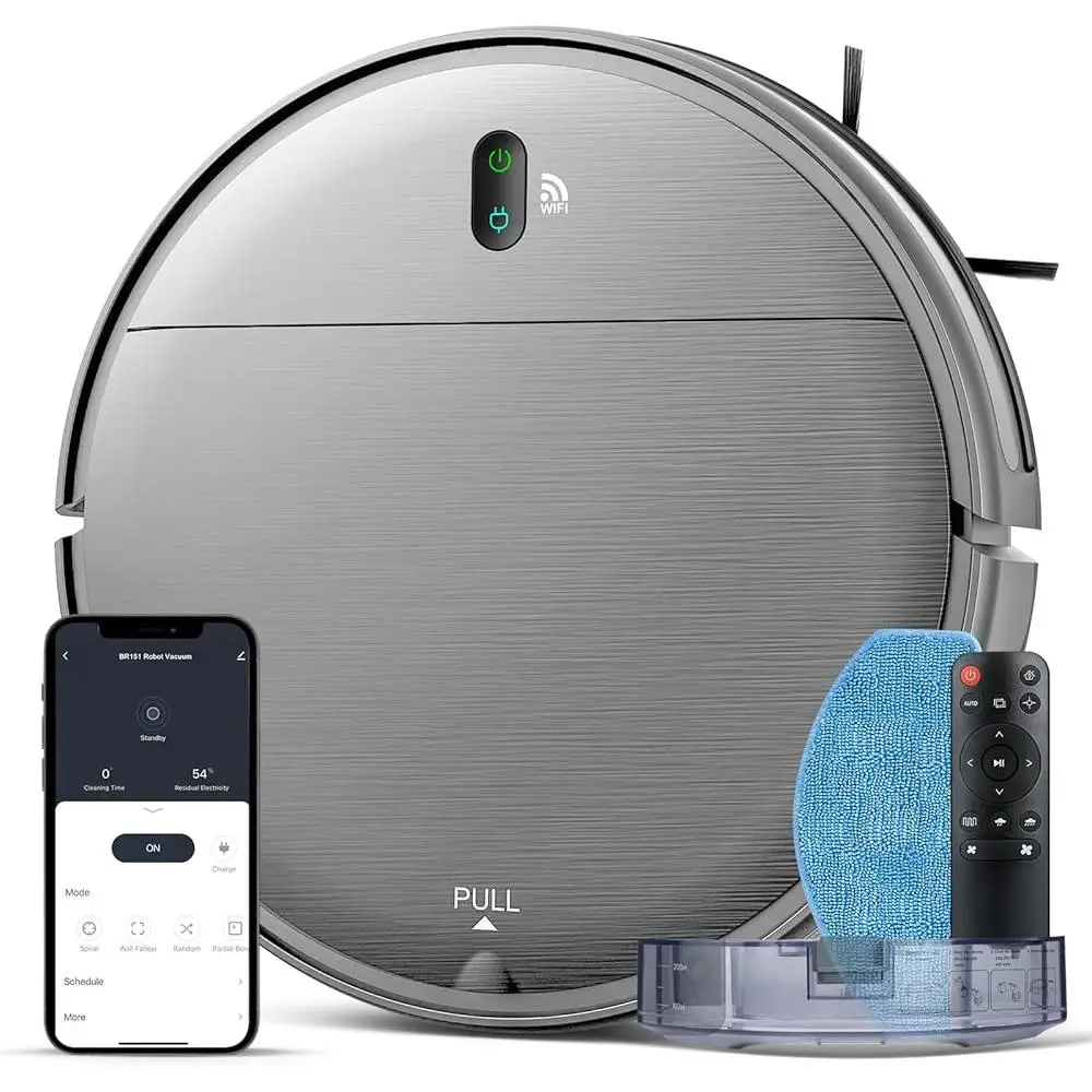 หุ่นยนต์สูญญากาศและ Mop Combo การควบคุม Wi-Fi การตั้งเวลาแอปอัจฉริยะ 1400Pa การหลีกเลี่ยงอุปสรรคการดูดการชาร์จด้วยตนเองทําความสะอาดผมสัตว์เลี้ยง