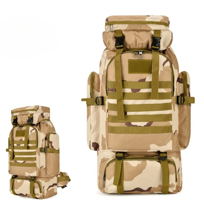 

Camo Print Waterproof Hiking Backpack Extra Large Capacity Multi-functional Bag for Outdoor Trekking Camping & Casual Travel