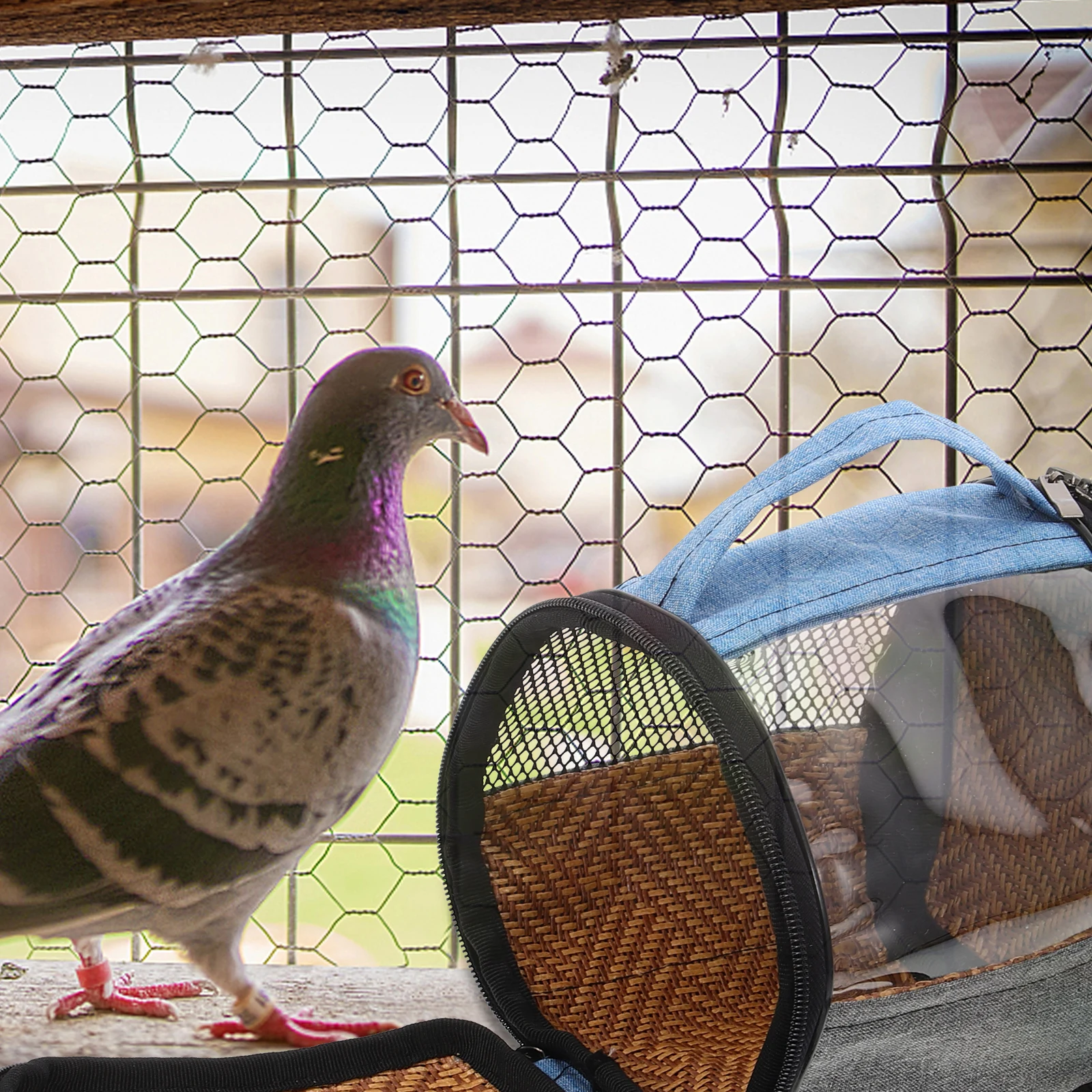 

Parrot Out Bag Bird Carrier Pet Pouch Travel Cage Small Breathable Portable Tote Outdoor Shoulder Strap Removable Practical